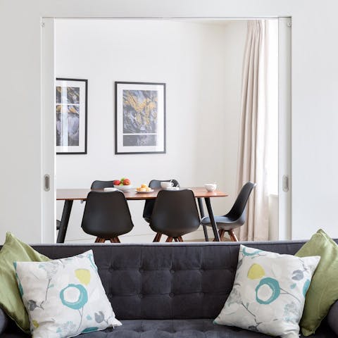 The partitioned dining room