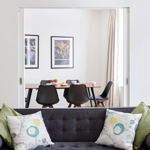 The partitioned dining room