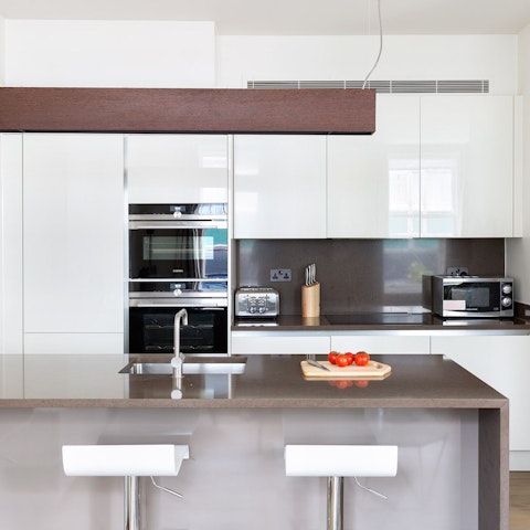 A modern breakfast bar