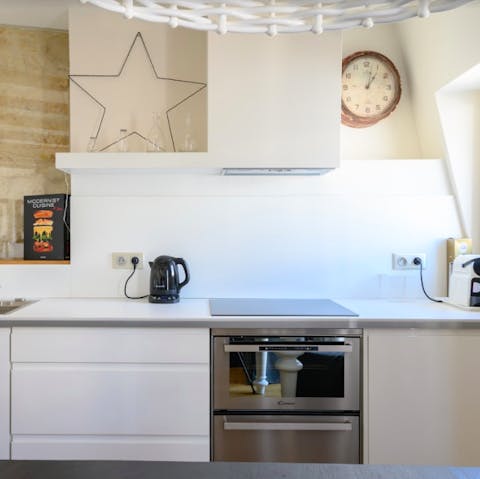 The clean and modern kitchen