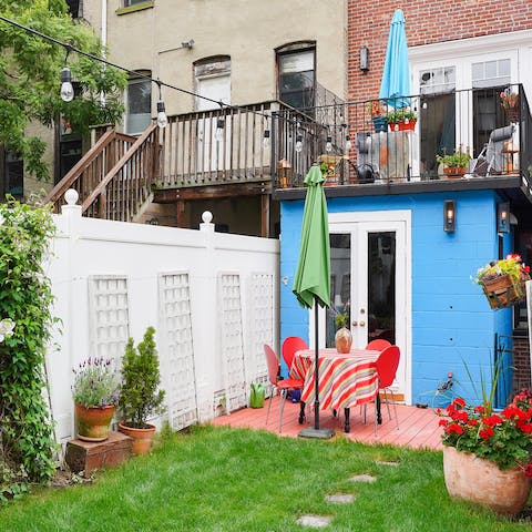 Soak up rays in the private oasis of your back garden – a rare find in the city