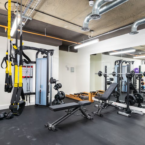 Break a sweat in the communal gym