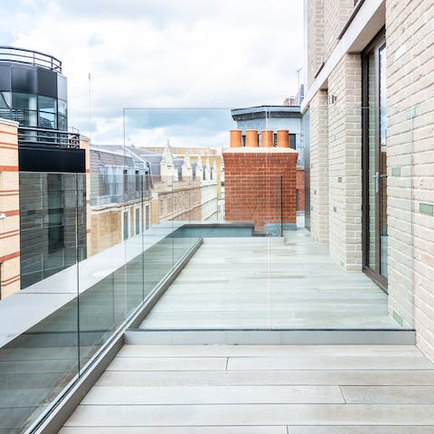 Take your morning espresso out to your private terrace