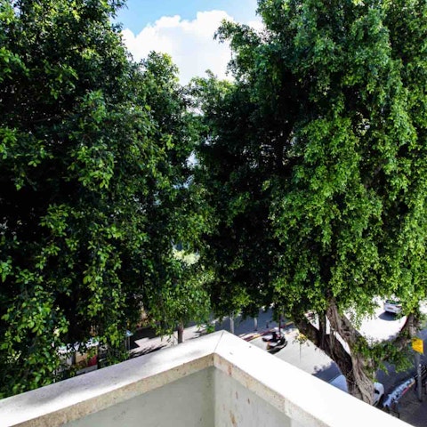 Enjoy your morning coffee on the private balcony