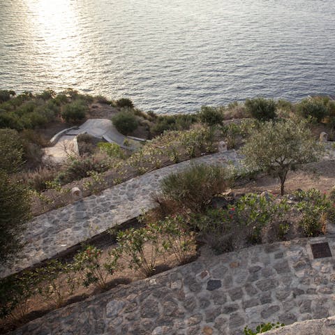 Skip down to the private beach at the bottom of your garden