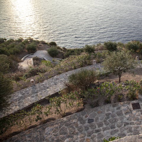 Skip down to the private beach at the bottom of your garden