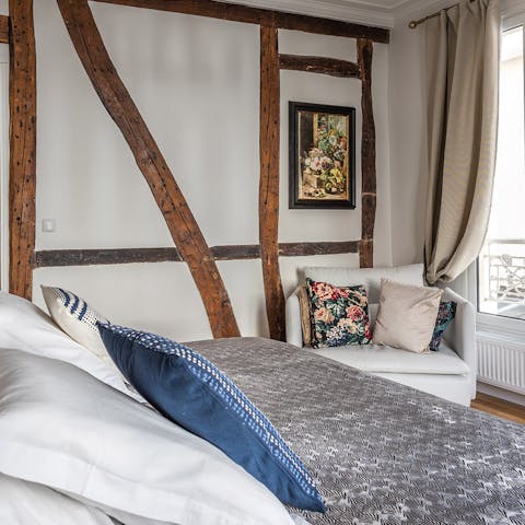 Exposed beams for rustic charm