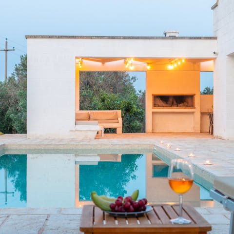 Make a splash in the private pool on a summer's evening
