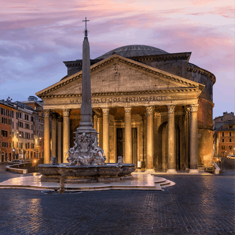 Visit the Pantheon, only a seven-minute walk away