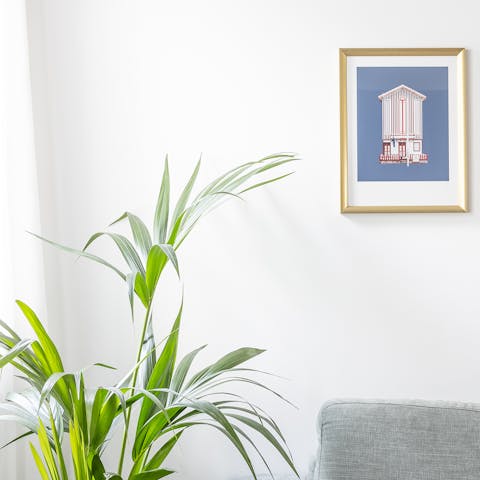 The Teté Alejandre art in the living room