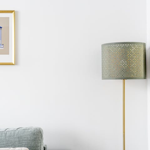 A minimalist cutout lamp