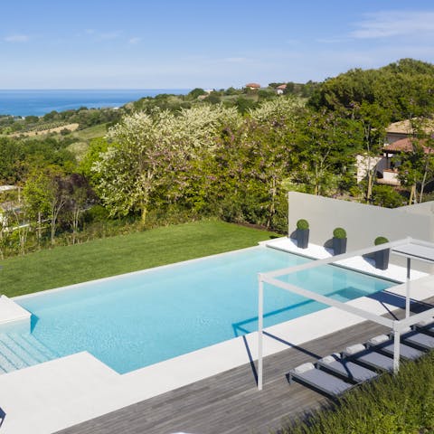 Enjoy leisurely mornings soaking in the ambience from the infinity pool