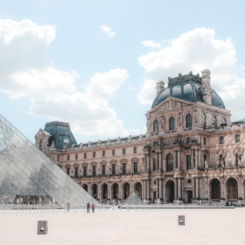 Start your sightseeing at the nearby Louvre