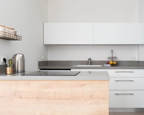 The newly renovated kitchen