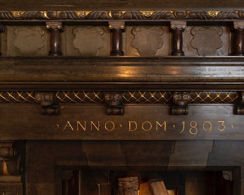 The ornamental fireplace