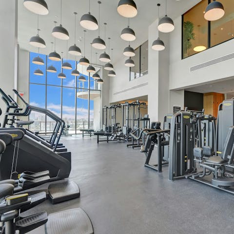 Keep fit in the large gym after visiting the city's many museums