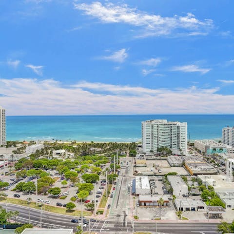 Admire the fantastic views over the Atlantic Ocean from the balcony