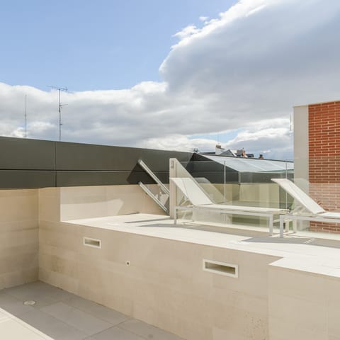 A sunny communal terrace