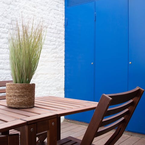 Enjoy your morning java and churros on the terrace