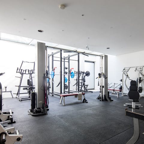 Have a morning workout in the huge gym