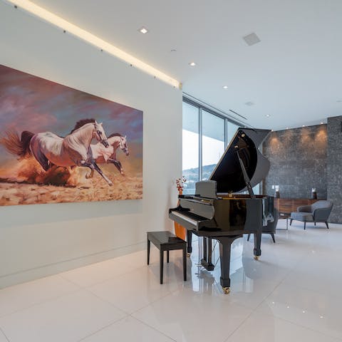 A beautiful grand piano