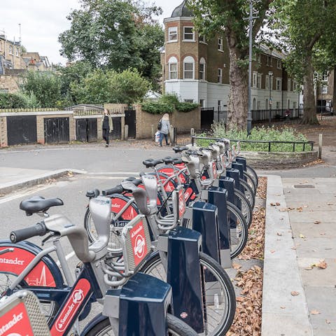 Hop on a bike and explore the area