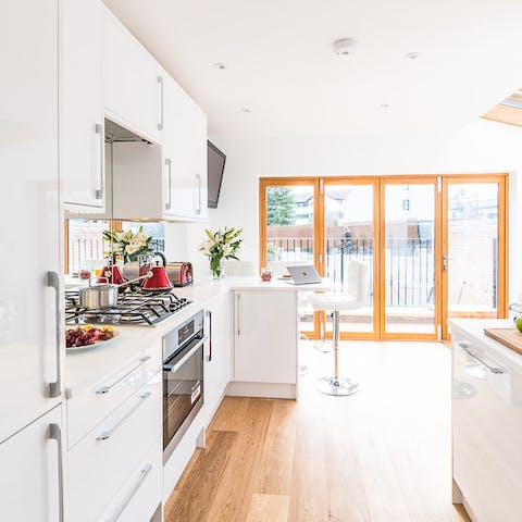 Cook a meal in the great kitchen