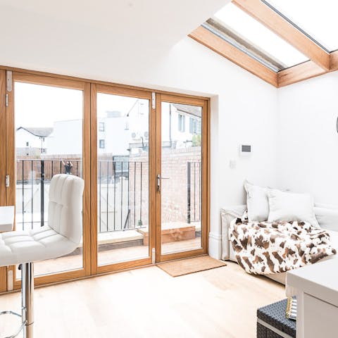 Open plan living area and communal living