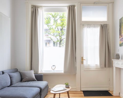 The repurposed storefront entrance