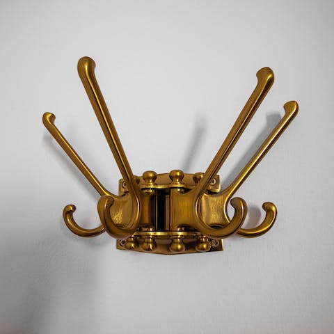 The golden coat hangers