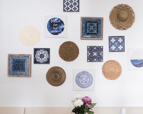 All of the wall decorations