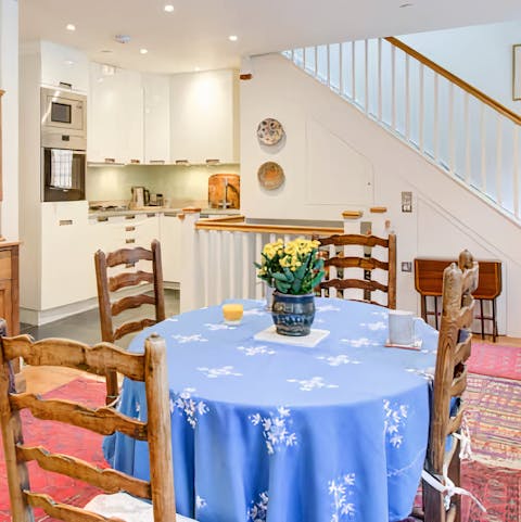 Share delicious family meals at the dining table