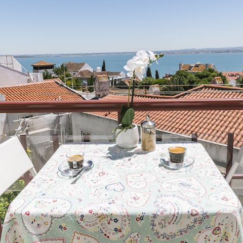 This terrace view of Alfama