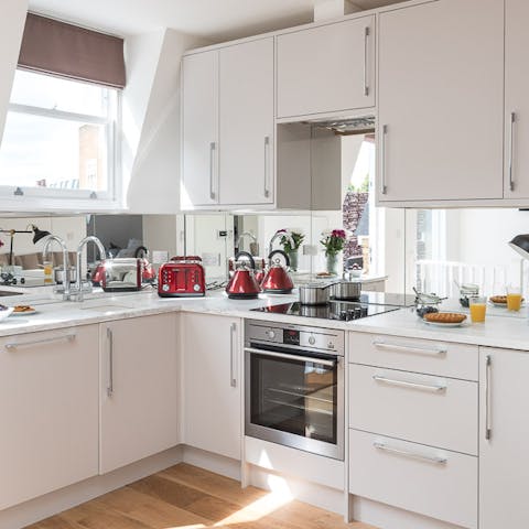 Cook a meal in the great kitchen