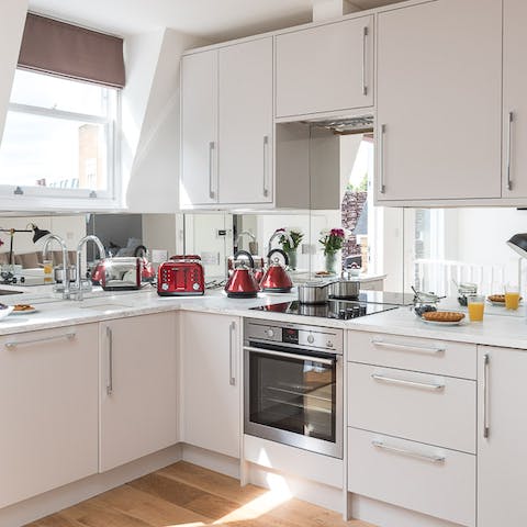 Cook a meal in the great kitchen