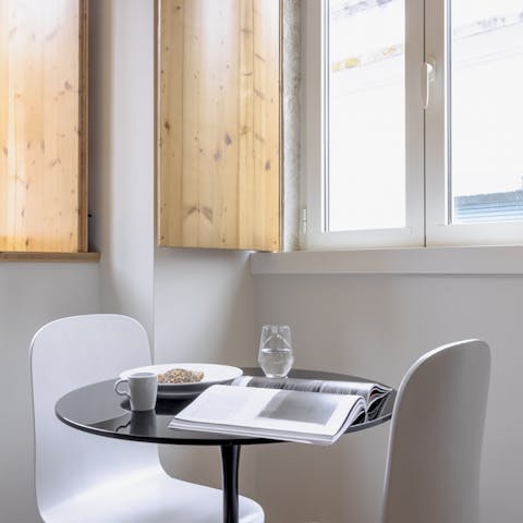 The luminous dining corner
