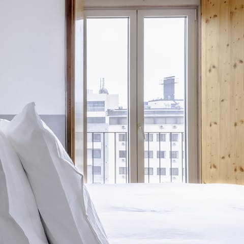 The great views from the balcony in the bedroom