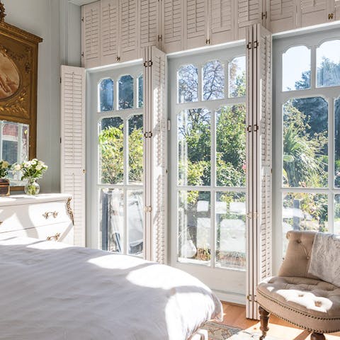 Enjoy views onto the garden