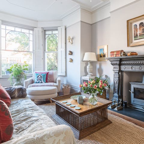 Wind down in the cosy living room