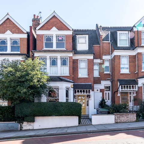 The beautiful red brick facade