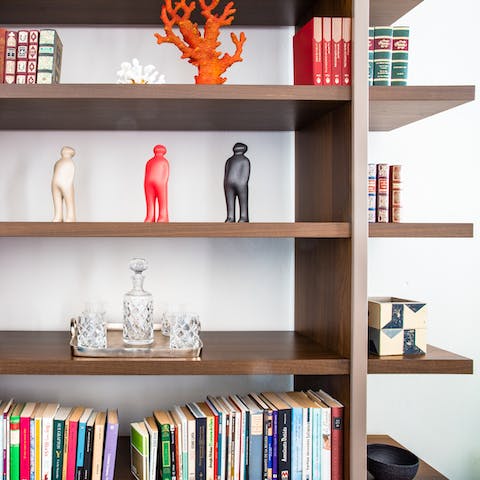 Pick a book or admire the sculptures
