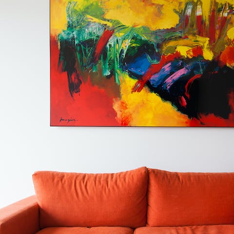 Colourful acrylic paintings