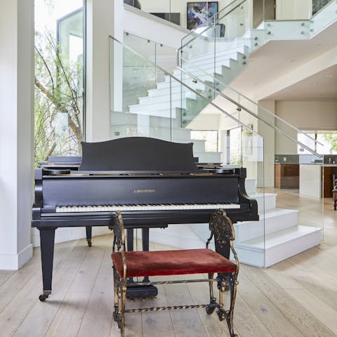 A Baby grand piano