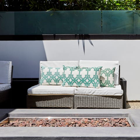 A luxury fire pit
