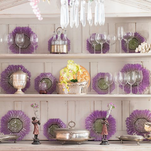 The lavender vitrine
