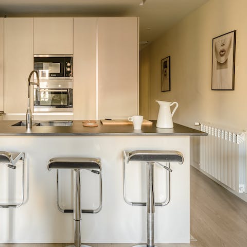 The kitchen island