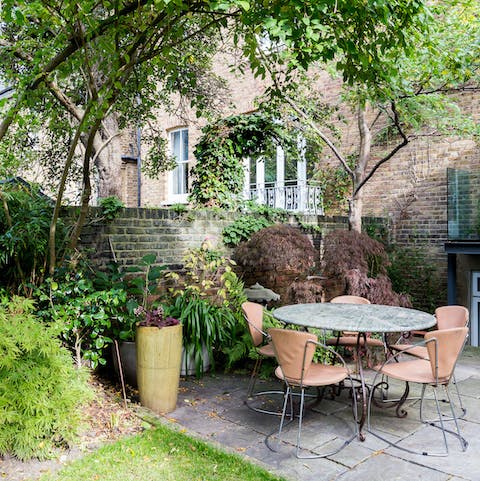 Enjoy breakfast in the garden