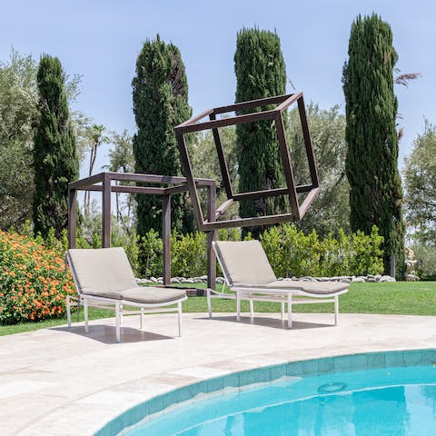 Wander through the contemporary sculpture garden