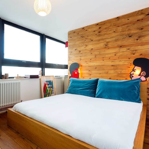 Wake up to impressive city vistas from your bedside