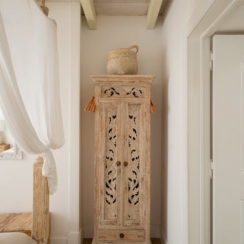 This hand-carved cupboard